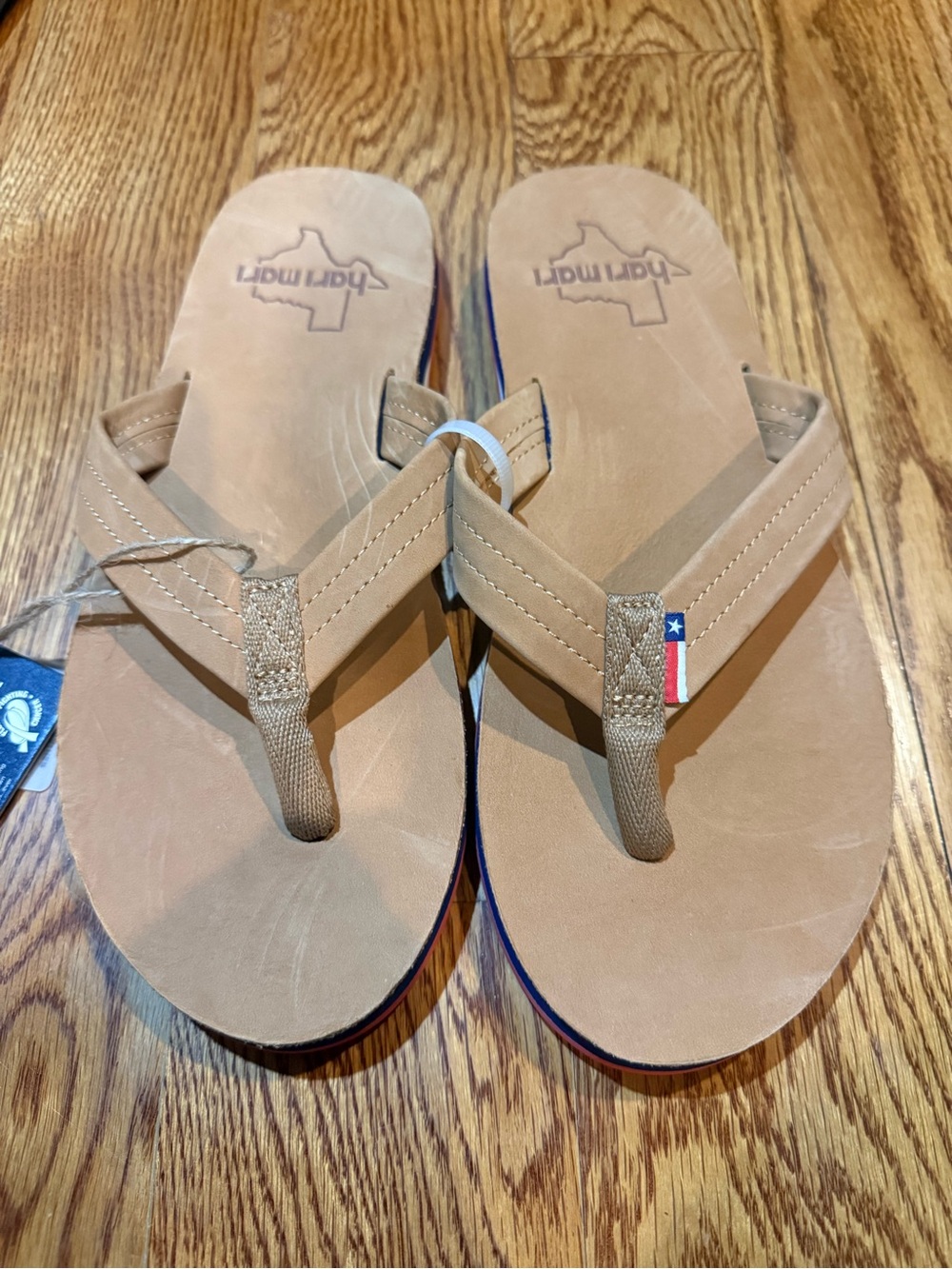 Harri Marri Sandals with Texas Flag Accent